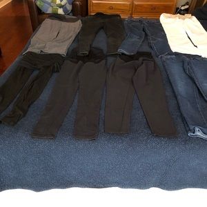 Bundle of maternity jeans and sweatpants, size M